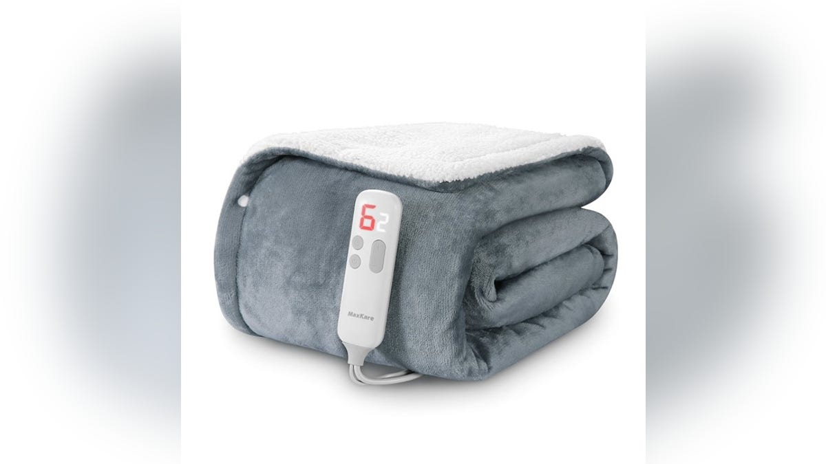 Stay comfortable on cold nights with a heated blanket.