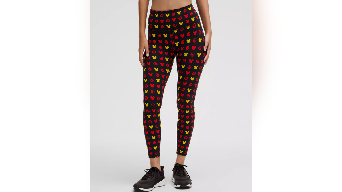 These fun, Mickey-print leggings are great for Yoga.