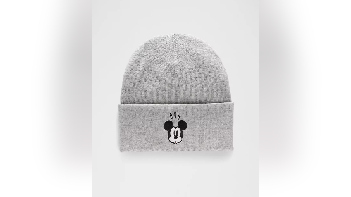 Stay warm in this Mickey beanie.