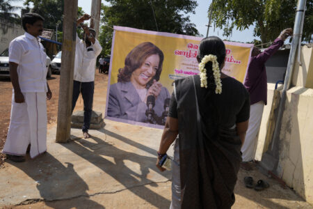 Kamala Harris’ Ancestral Village in India Rallies, Prays for Her Win