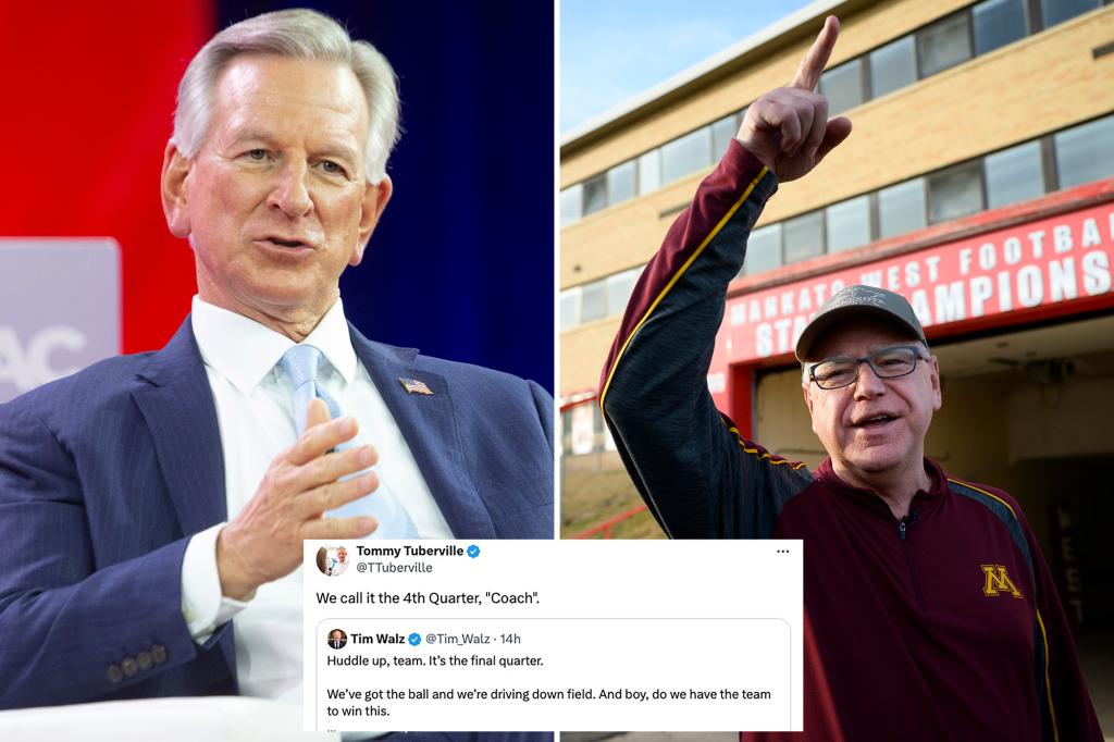 Ex-Auburn coach-turned-Sen. Tommy Tuberville trolls ‘Coach’ Tim Walz for latest football term fumble