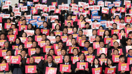 South Korean lawmakers support suspending president’s powers after short-lived martial law declaration