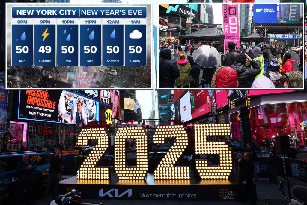 Happy soggy New Year: Heavy rain set to dampen NYC Times Square ball drop for 1 million