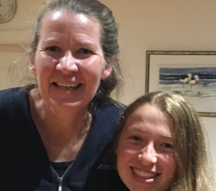 Emma Bates with her niece Nat.