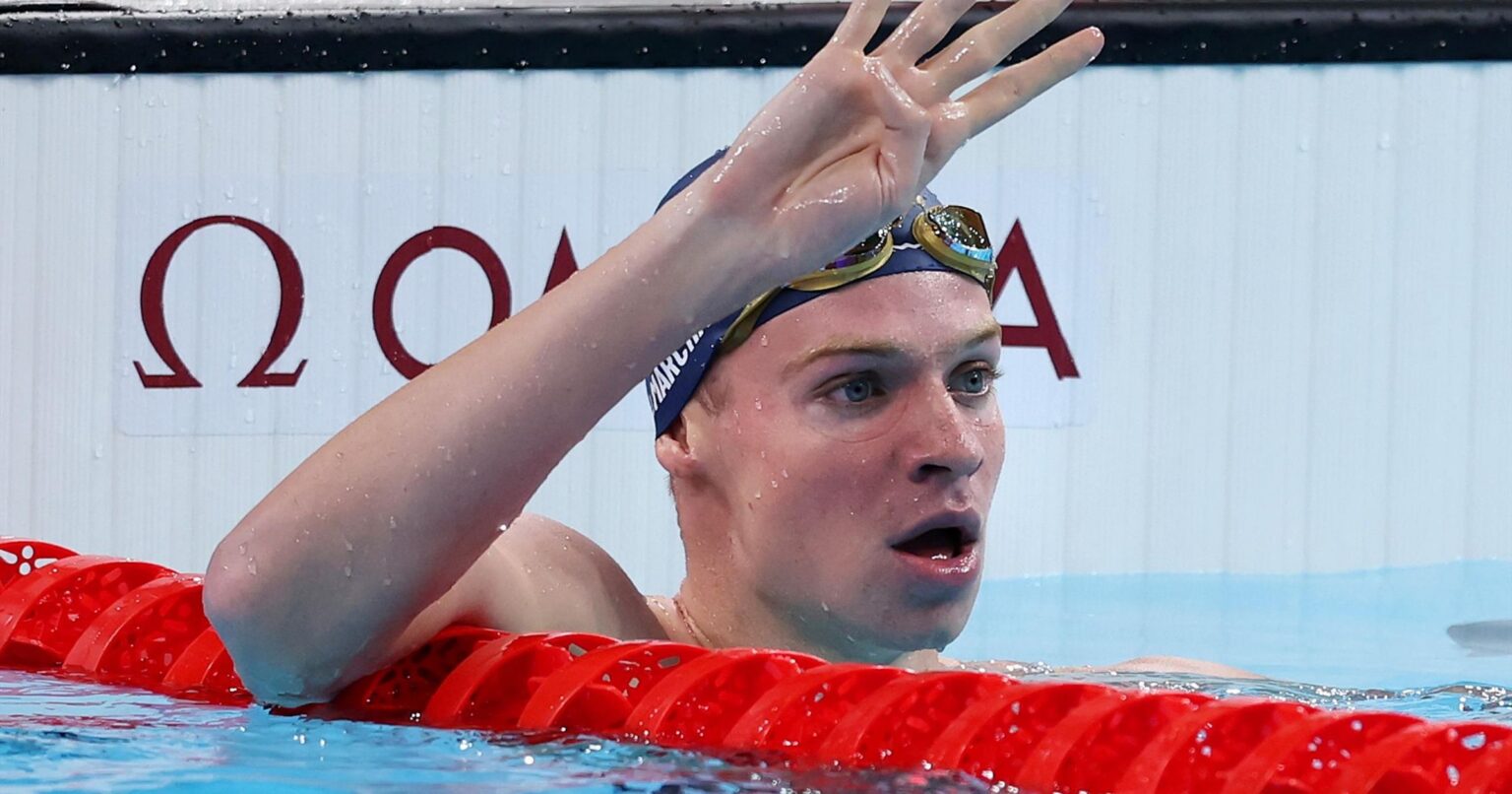 Paris 2024: Home hero Leon Marchand claims fourth gold as Team GB’s Duncan Scott takes silver in 200m medley – Swimming video
