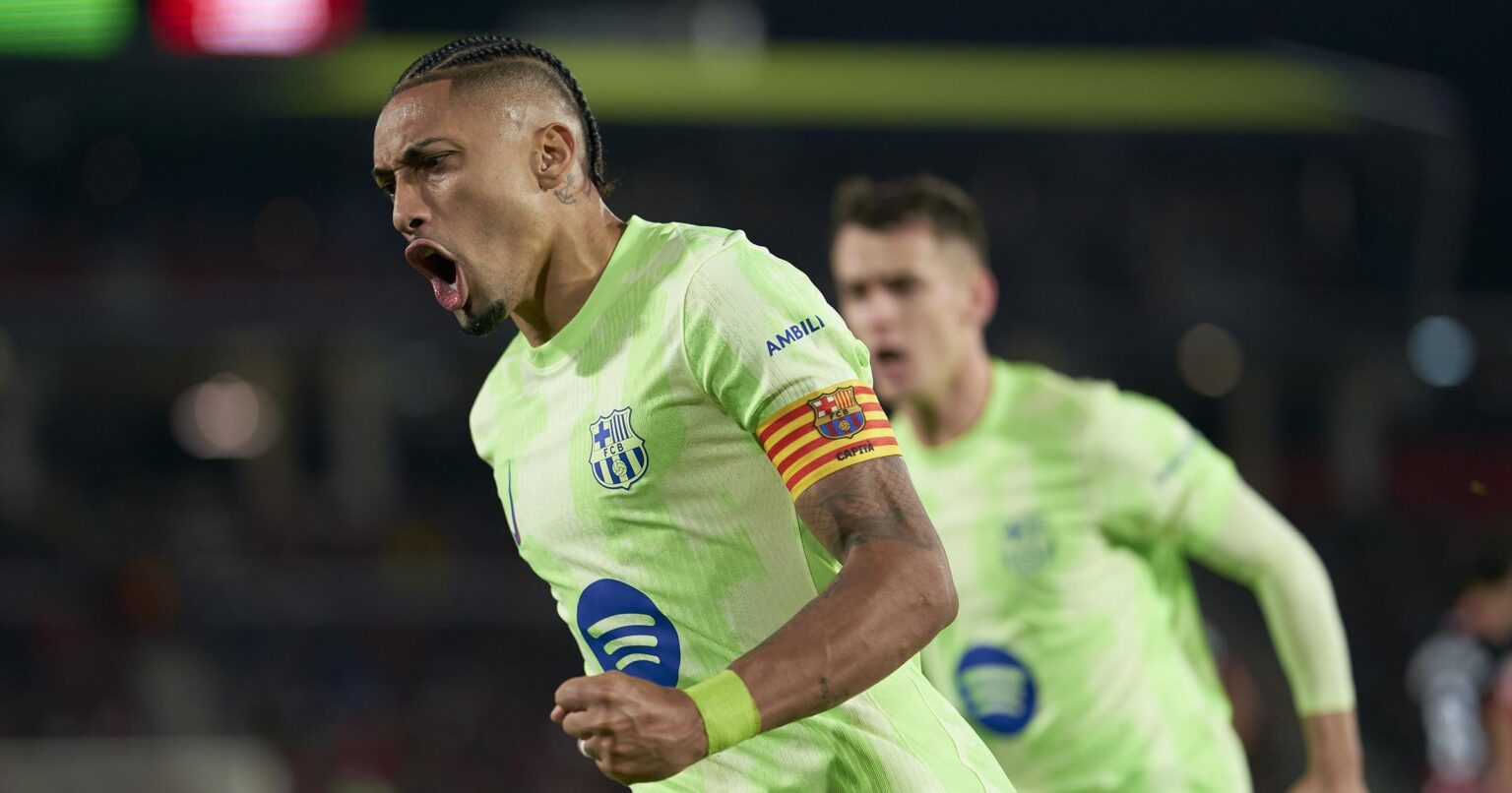 RCD Mallorca 1-5 Barcelona – Raphinha scores brace as Barca get back to winning ways at Mallorca