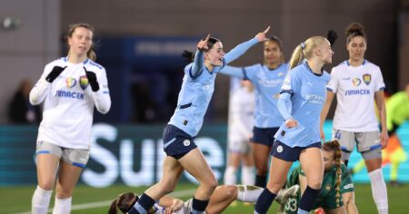Manchester City 2-0 St Polten: Alex Greenwood injury mars win as hosts stay perfect in UEFA Women’s Champions League