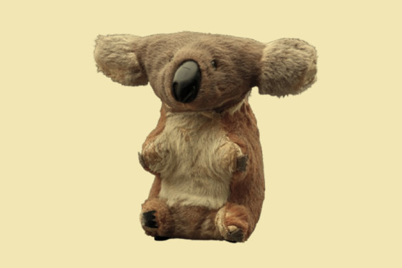 Blinky, Nola Firth’s teddy bear, now immortalised in a museum collection.