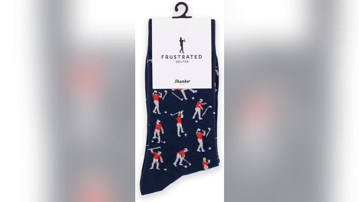 These funny golf socks are sure to be a hit.