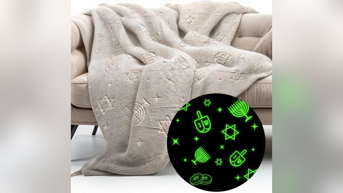 Stay warm with a Hanukkah-themed blanket.