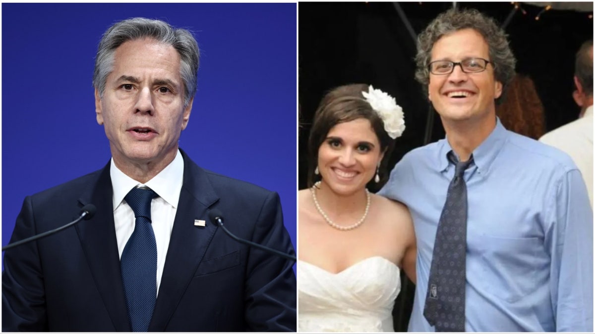 Secretary of State Antony Blinken and Marc Fogel