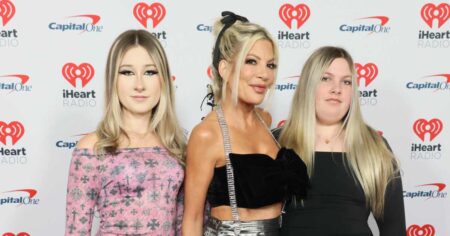 Tori Spelling Enjoys Night Out with Daughters Stella and Hattie at Jingle Ball in Los Angeles