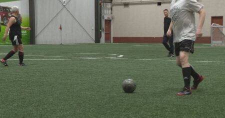 Saskatoon soccer players enjoying the sport at a slower pace
