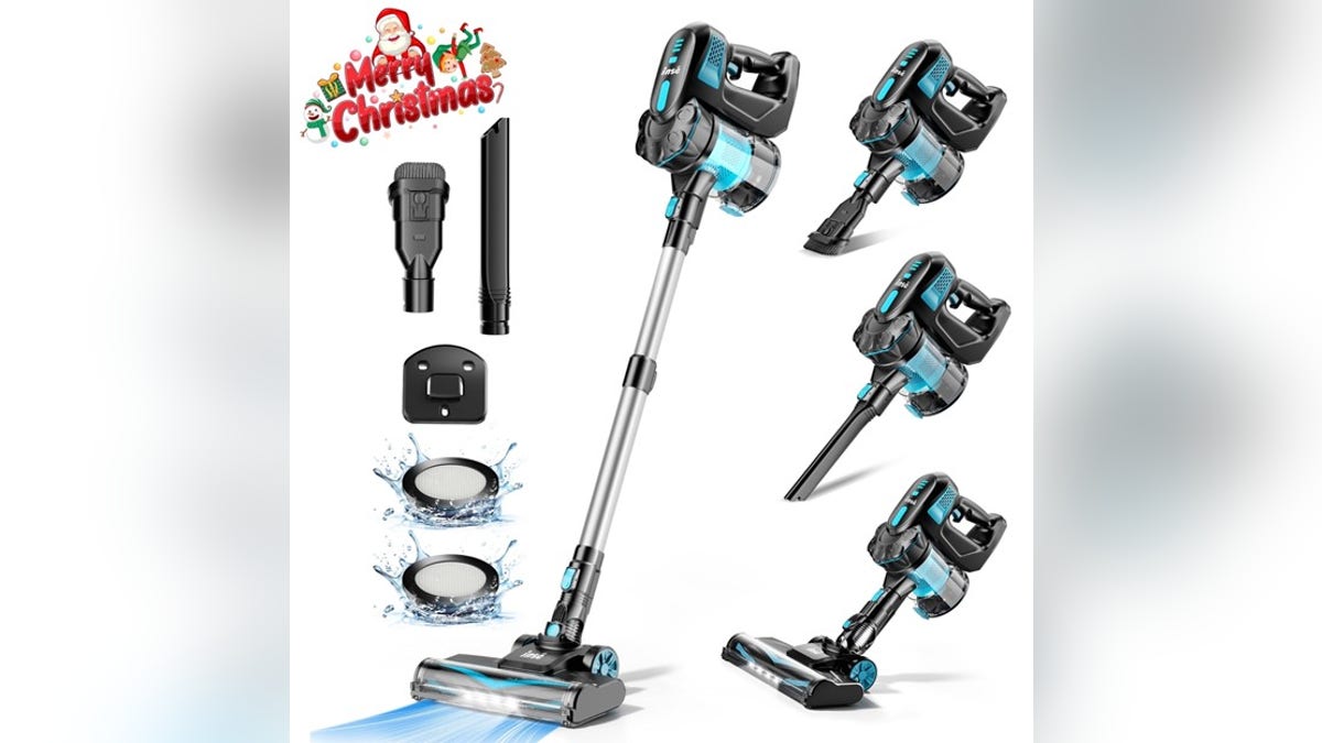This vacuum set has everything you need to keep your house clean.