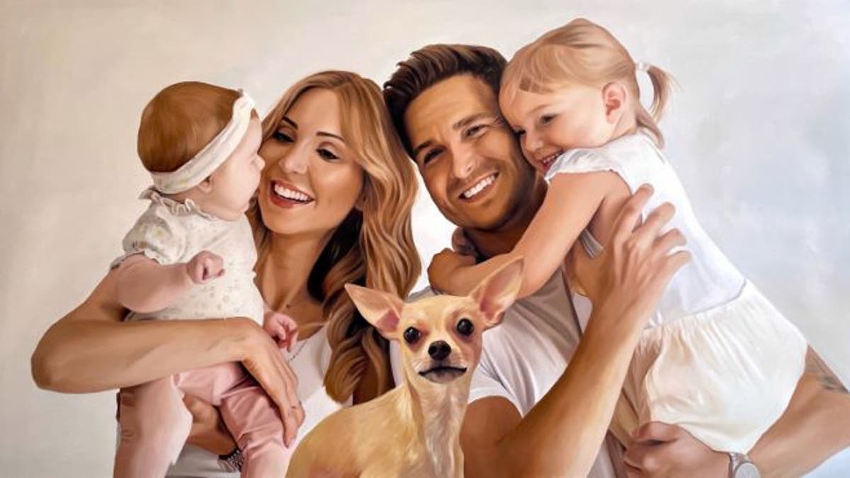 Turn a family photo into a beautiful oil painting.