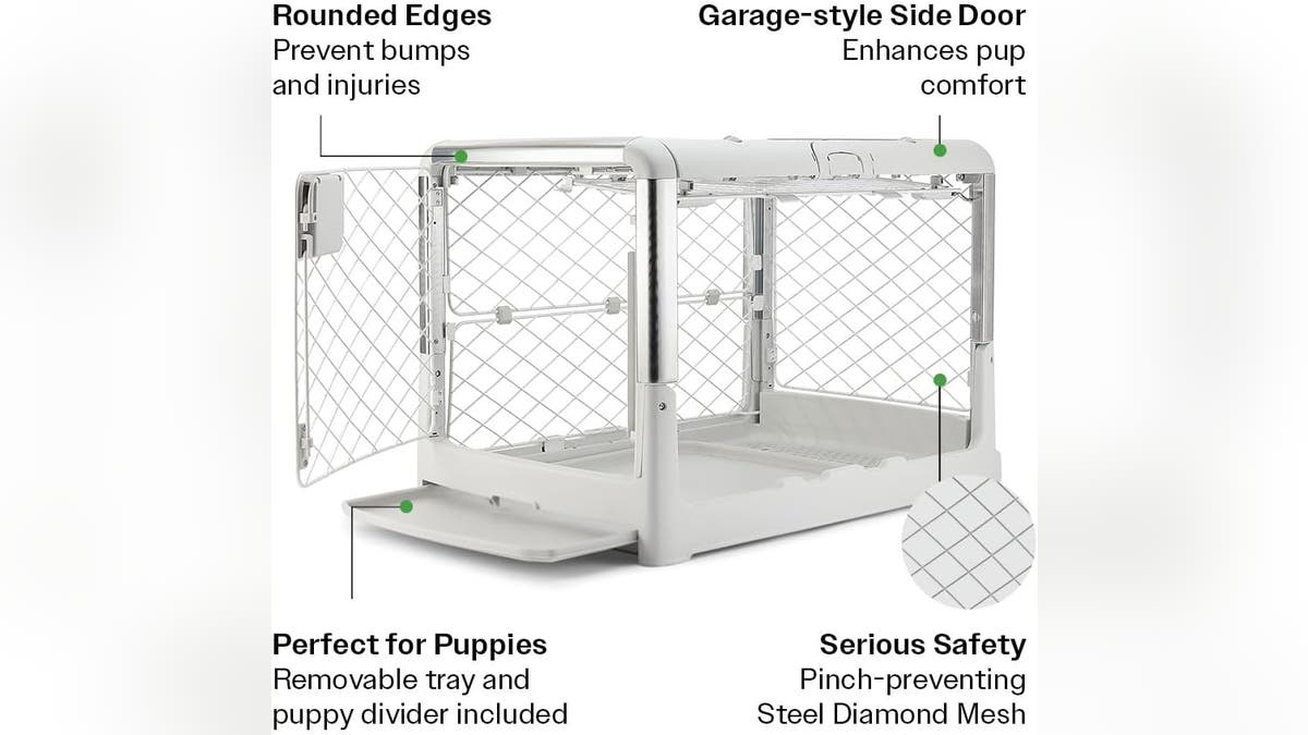 Evolv is Diggs’ slimmest dog crate with a novel "playpen mode" and modular design.