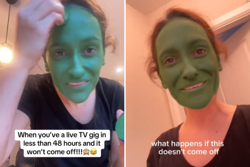 Woman Paints Face Green for ‘Wicked,’ Then Realizes Mistake