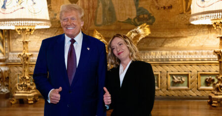 Italy’s Prime Minister Visits Trump in Mar-a-Lago