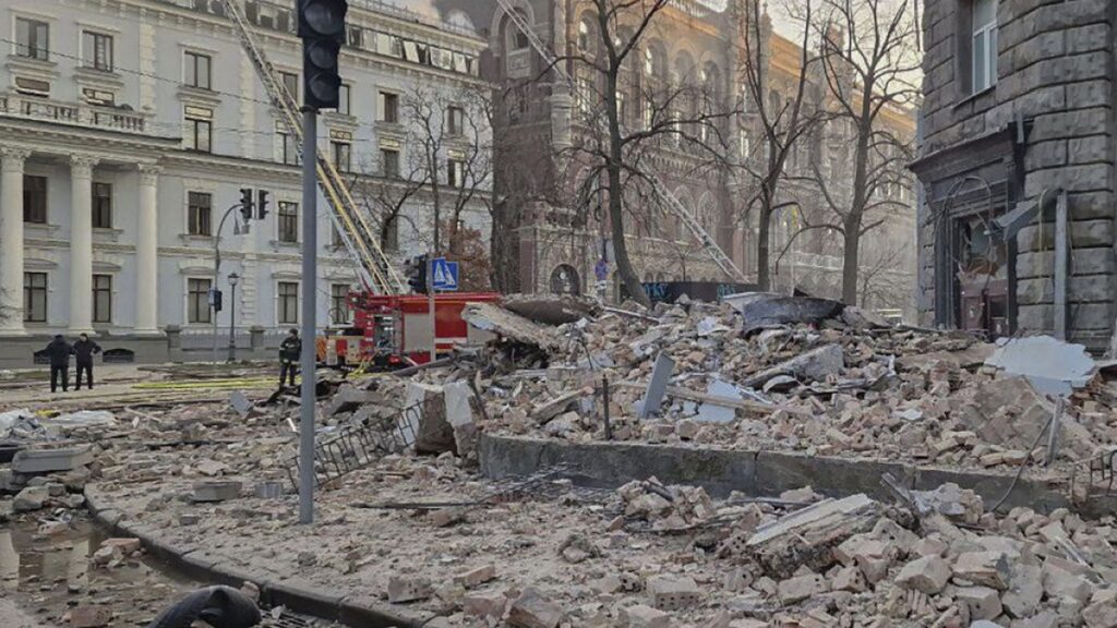 At least two dead after Russian attack hits Kyiv on New Year's Day