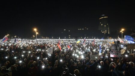 Thousands protest in Slovakia against PM Fico's stance on Russia