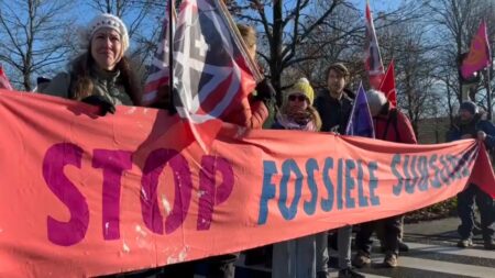 Several arrested as climate activists block highway in The Hague