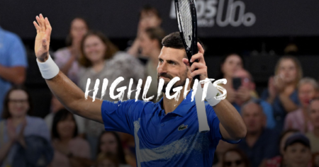 Highlights: Novak Djokovic eases into Brisbane International quarter-finals with 20th consecutive win over Gael Monfils – Tennis video