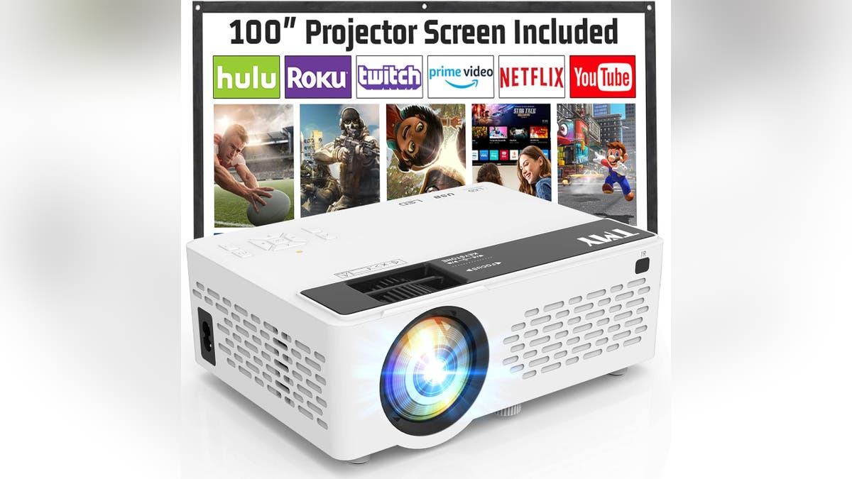 Have family movie nights outside this summer with this Bluetooth projector.