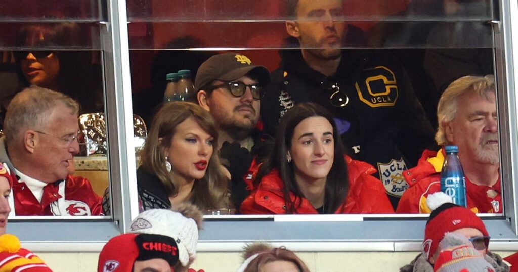 Caitlin Clark Cheers on Travis Kelce Alongside Taylor Swift at Chiefs Playoff Game