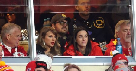 Caitlin Clark Cheers on Travis Kelce Alongside Taylor Swift at Chiefs Playoff Game
