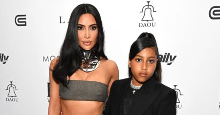Kim Kardashian and Daughter North Have Fur Coat Outing at Nobu
