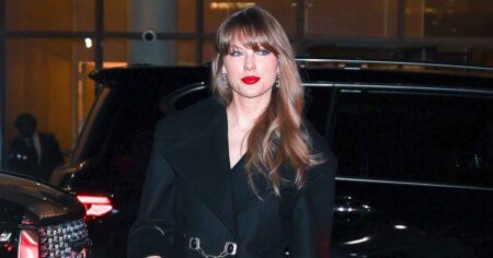 Taylor Swift Pairs All-Black Outfit With Matching Manicure During Family Dinner in NYC