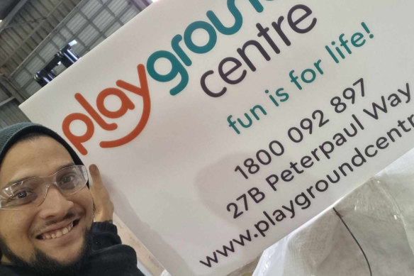 Sam Keast at the factory where he died.