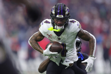 Ravens’ Zay Flowers Taken to Locker Room Following Apparent Knee Injury