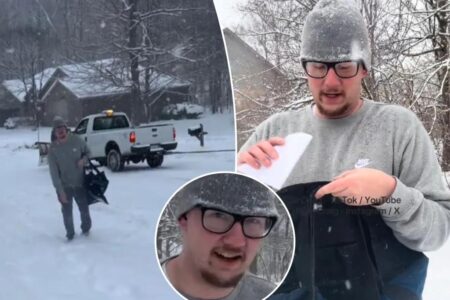 Indiana pizza delivery driver tipped $2 after hiking through snowstorm in ‘affluent’ neighborhood — then police officer steps in to help