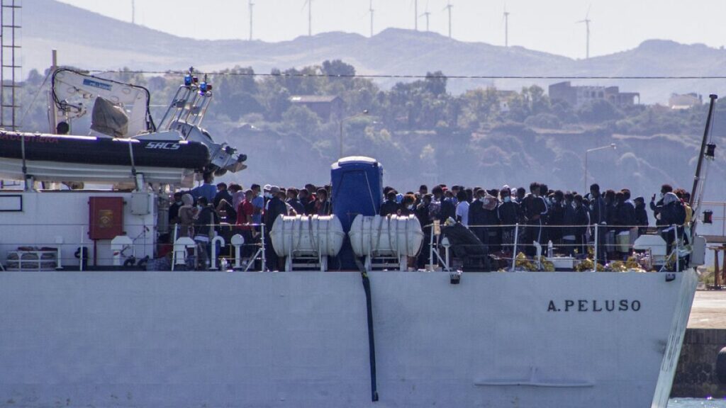 Around 112 migrants rescued off Libya's coast reach Tuscany, Italy