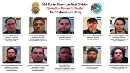 Colorado's top 10 drug criminals arrested, facing deportation under DEA operation