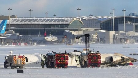 Delta up-side-down plane crash at Toronto airport marks North America's 4th major aviation disaster in a month