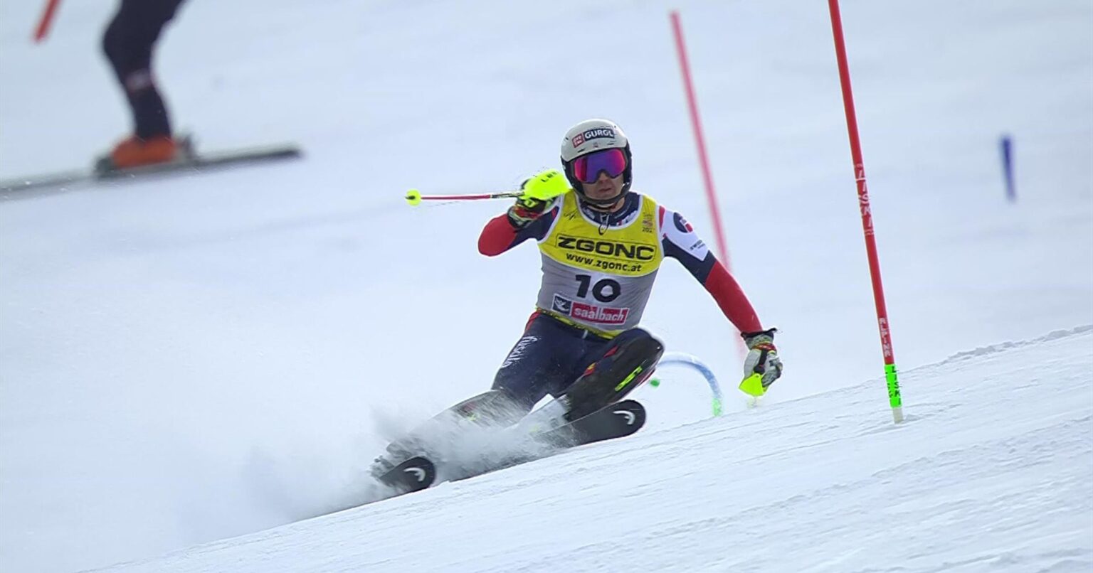 World Alpine Skiing Championships: Dave Ryding takes Saalbach lead with impressive second slalom run – Alpine Skiing video