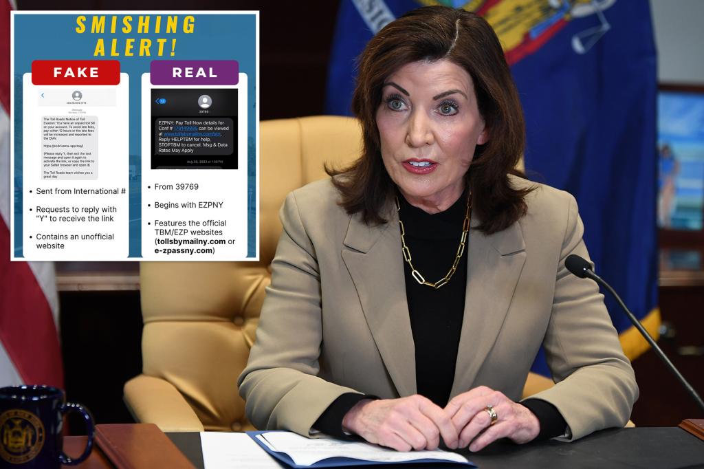 Too little, too late: Hochul chimes in on E-ZPass texting scam — nearly a week after everyone else
