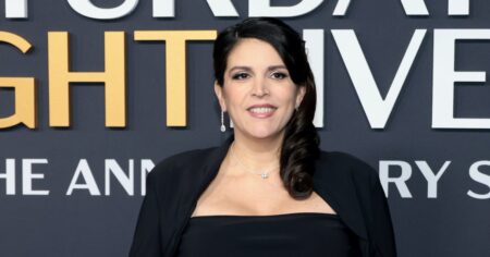 ‘Saturday Night Live’ Alum Cecily Strong Flaunts Baby Bump on 50th Anniversary Red Carpet