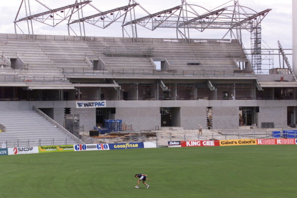 The Gabba under construction in 1998.