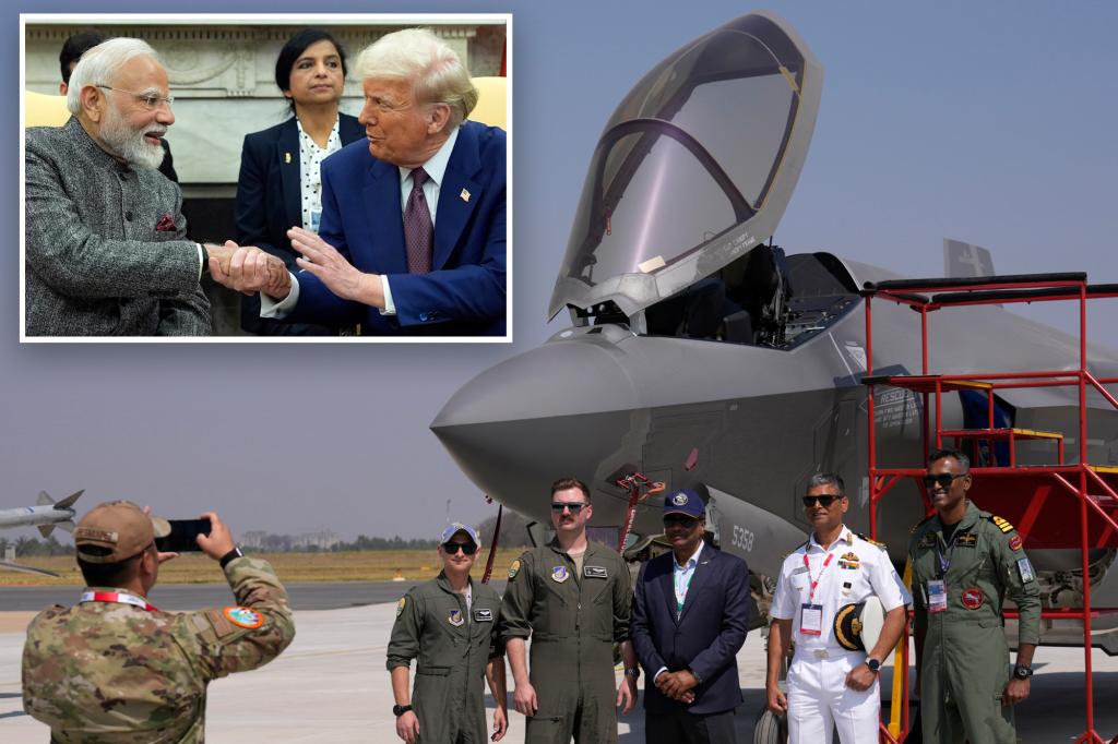 Trump and India PM’s plans to deepen defense partnership include sale of stealth fighter jets