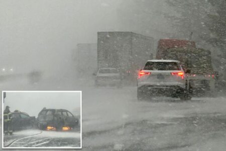100 vehicles involved in Oregon highway pileup in treacherous whiteout conditions