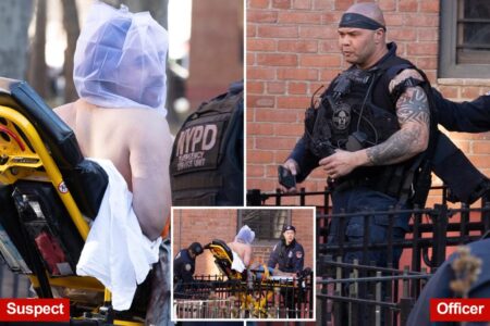 Cop shot during hours-long standoff with barricaded maniac in Manhattan: NYPD