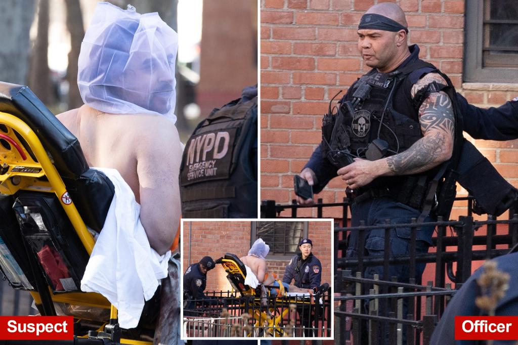 Cop shot during hours-long standoff with barricaded maniac in Manhattan: NYPD