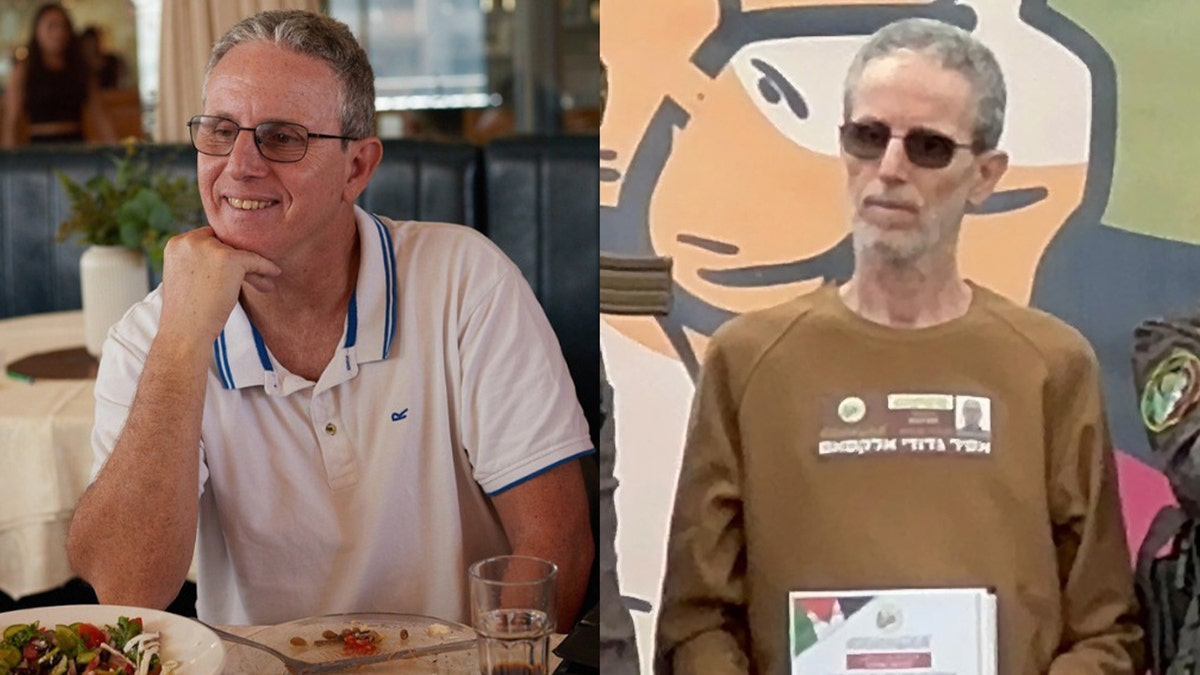 Ohad Ben Ami is seen before and after his time in Hamas captivity