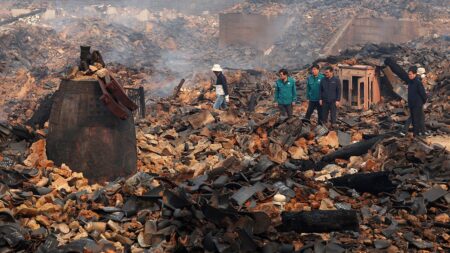South Korea’s centuries-old Gounsa temple is left in ruins by unprecedented wildfires