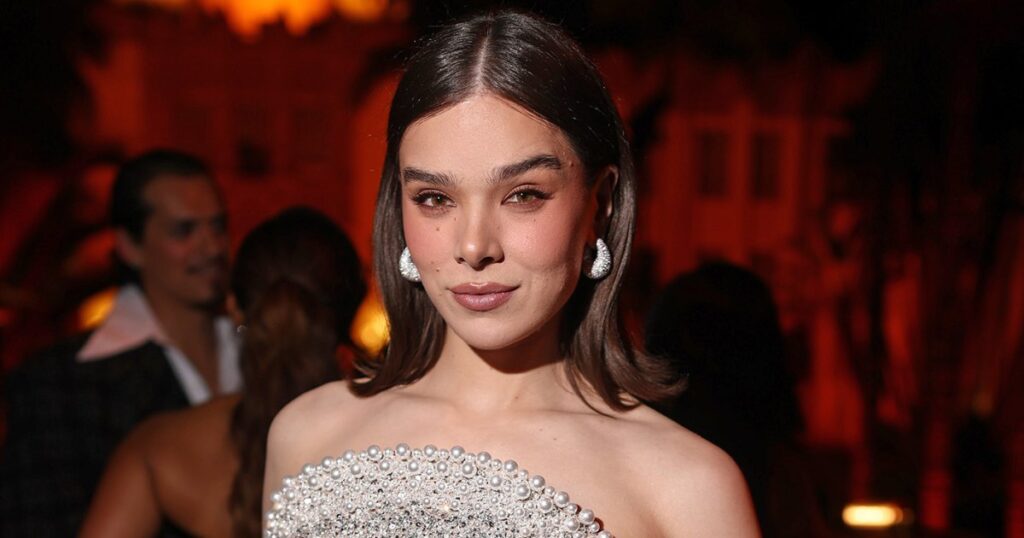 Hailee Steinfeld Sparkles During Outing Without Fiance Josh Allen at 2025 Vanity Fair Oscars Party