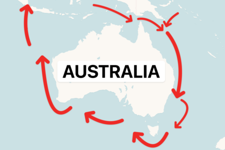 Map shows Chinese navy encircling US ally Australia in unprecedented show of force