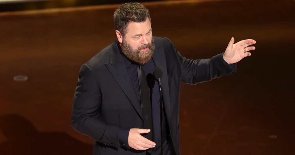 Parks and Rec’s Nick Offerman Is the 2025 Oscars Announcer — But He Isn’t the 1st Actor in That Role